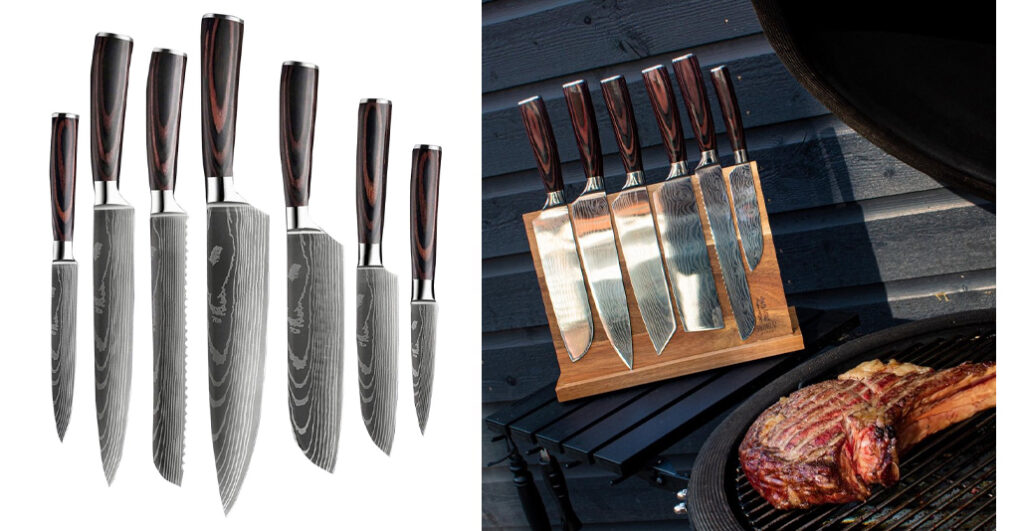 Shinrai Japan™ - 7-delige Japanse Damascus Messenset