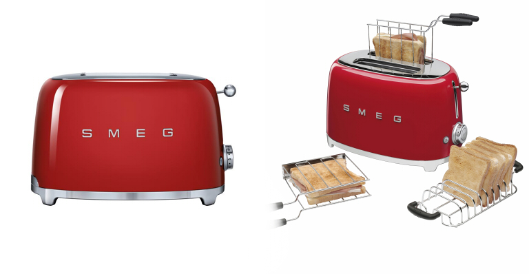 SMEG broodrooster met tostiklem