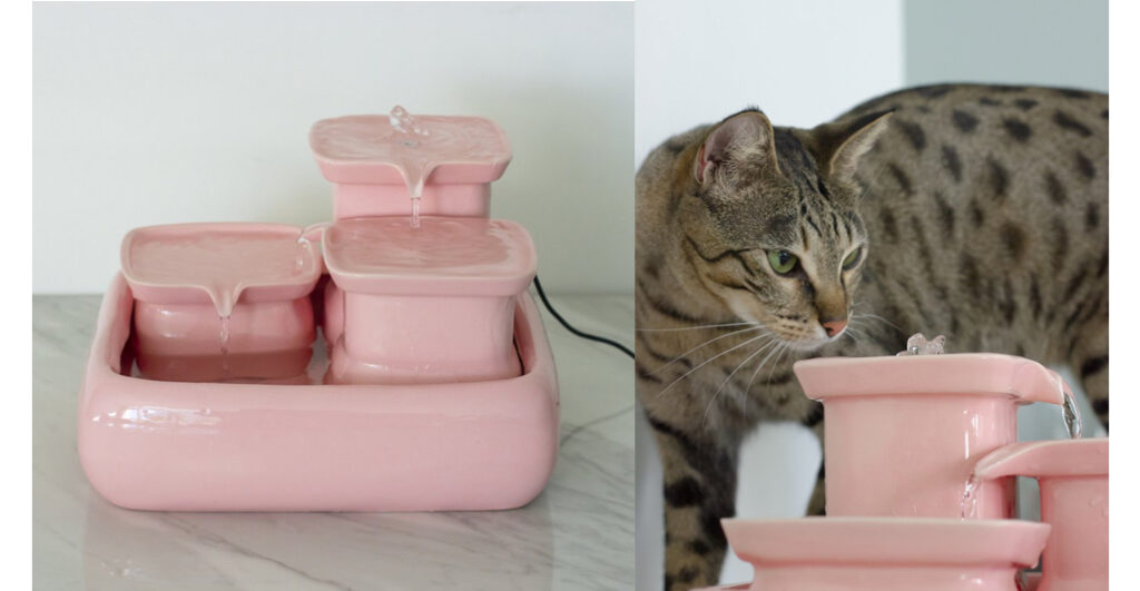 Miaustore grote keramische drinkfontein, keramische drinkfontein kat