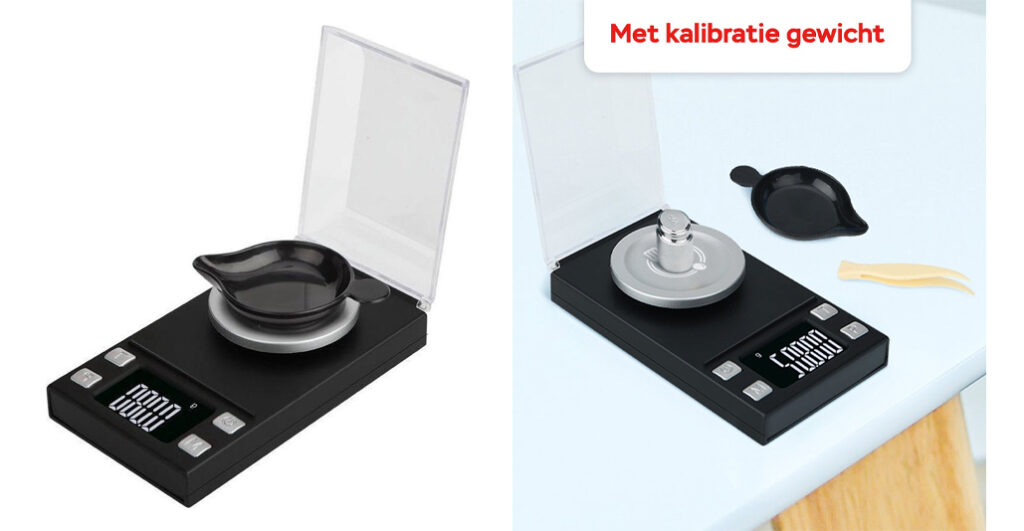 Kitchenwell digitale mini precisie keukenweegschaal, precisie weegschaal